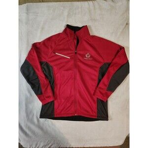 Antigua Charlotte National Golf Club Jacket Men's Large Red Black Full Zip Wind